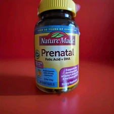  Nature Made Prenatal Folic Acid + DHA Softgels Supplement  11/2026 60 Soft Gel