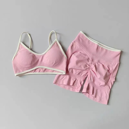 Fitness Suit, Women's Suspender, Contrasting Color Bra, Sports Shock-absorbing S - Picture 11 of 21