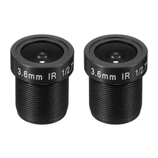 2Pcs 3.6mm CCTV Camera Lens F2.0 Security Camera Lens 96° Wide Angle Lens