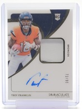TROY FRANKLIN 2024 IMMACULATE RPA ROOKIE PATCH AUTOGRAPH AUTO /99 #113 Q5454