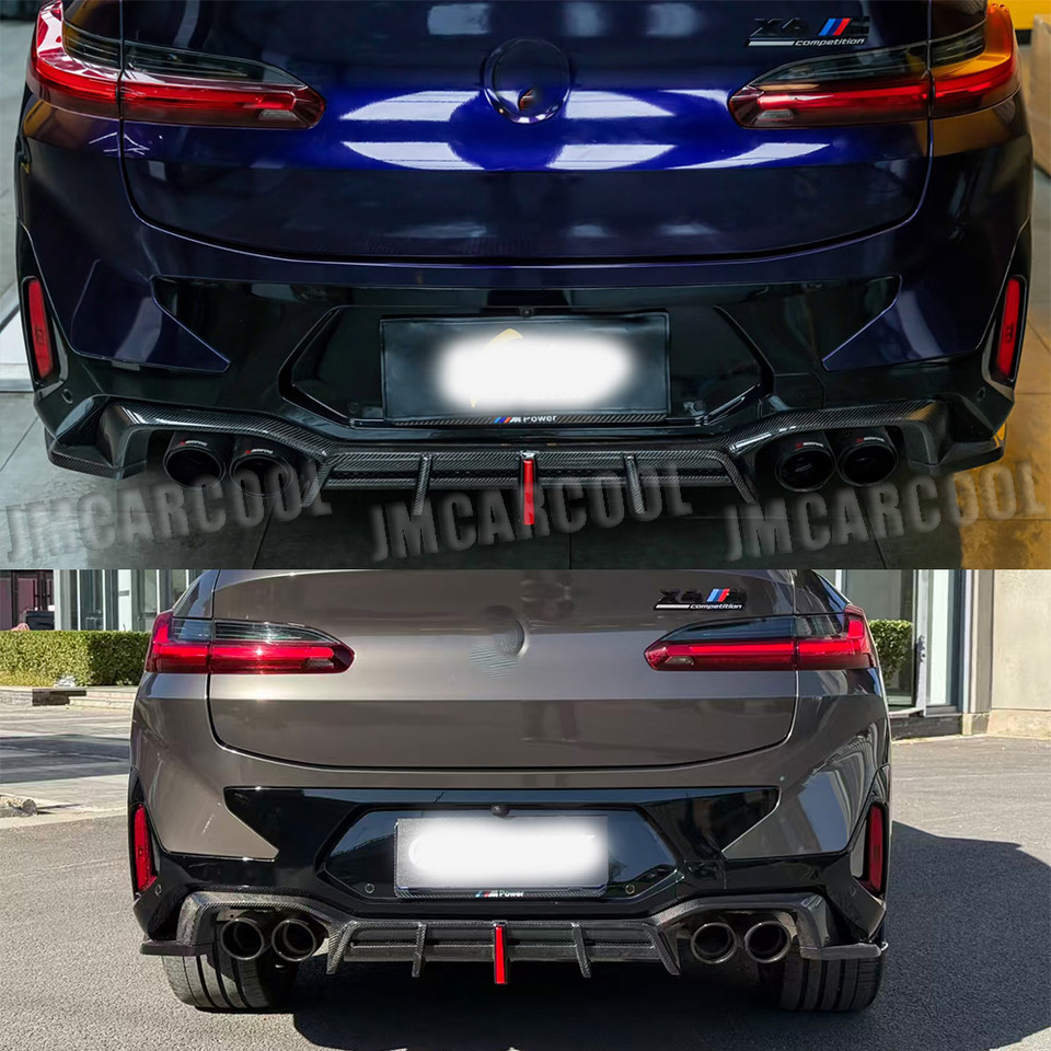X4m Rear Diffuser Carbon Fiber Rear Bumper Diffuser Lip For BMW X4M G02 F98 Competition ...