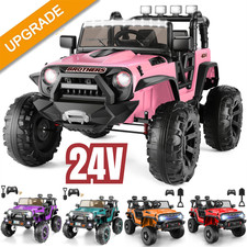 Kids Car Toy 24V Heavy Duty Ride on Truck with Remote Bluetooth LED Lights Gift-