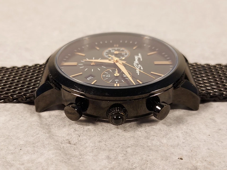 Thomas Sabo Men's Rebel Spirit Black Stainless-Steel Watch WA0247 New Battery - Image 4 of 4