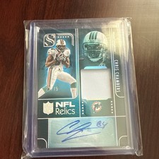 Chris Chambers 2025 Panini Silhouette NFL Relics Miami Dolphins Patch Auto /75