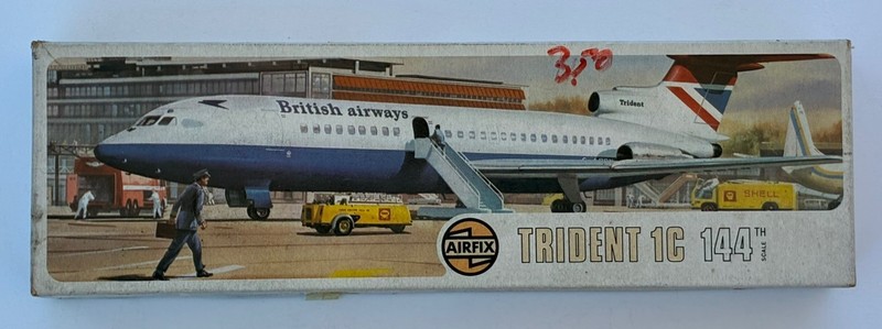 HAWKERS SIDDELEY TRIDENT 1C  1/144 AIRFIX 1974 