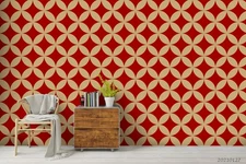 3D Chinese Seamless Pattern Self-adhesive Removeable Wallpaper Wall Mural