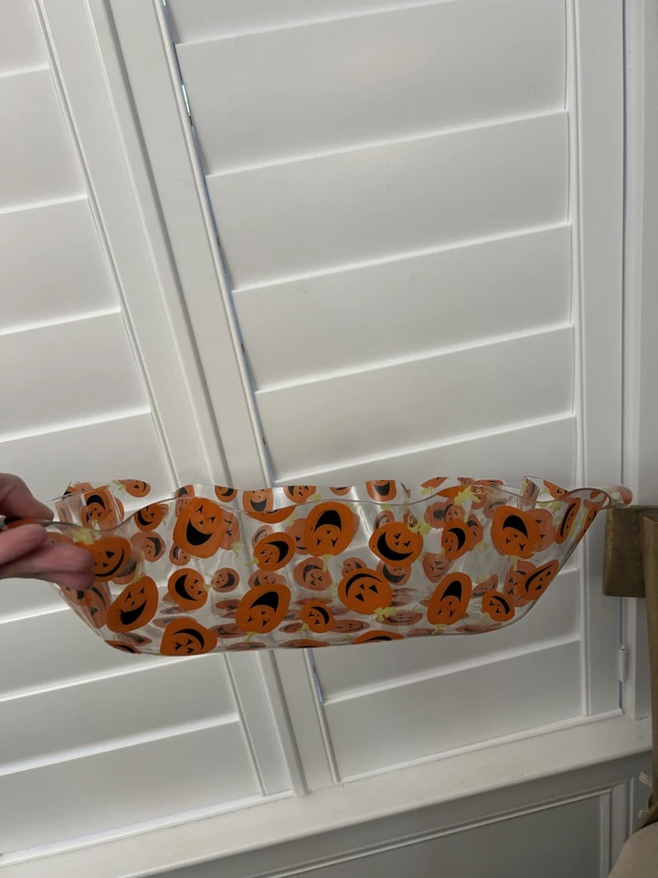 Bandeja para servir de acrílico transparente con calabazas Foto 2 de 4