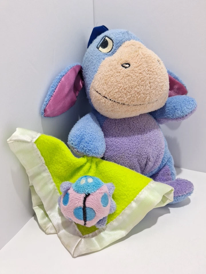 Disney Eeyore Plush Rattle Lady Bug Security Blanket Soft Toy Pet Lovey (C) - Image 3 of 4