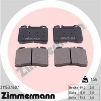 Zimmermann BremsbeläGe Bremsbelegsatz Vorne FüR Mercedes-Benz E-Klasse Coupe