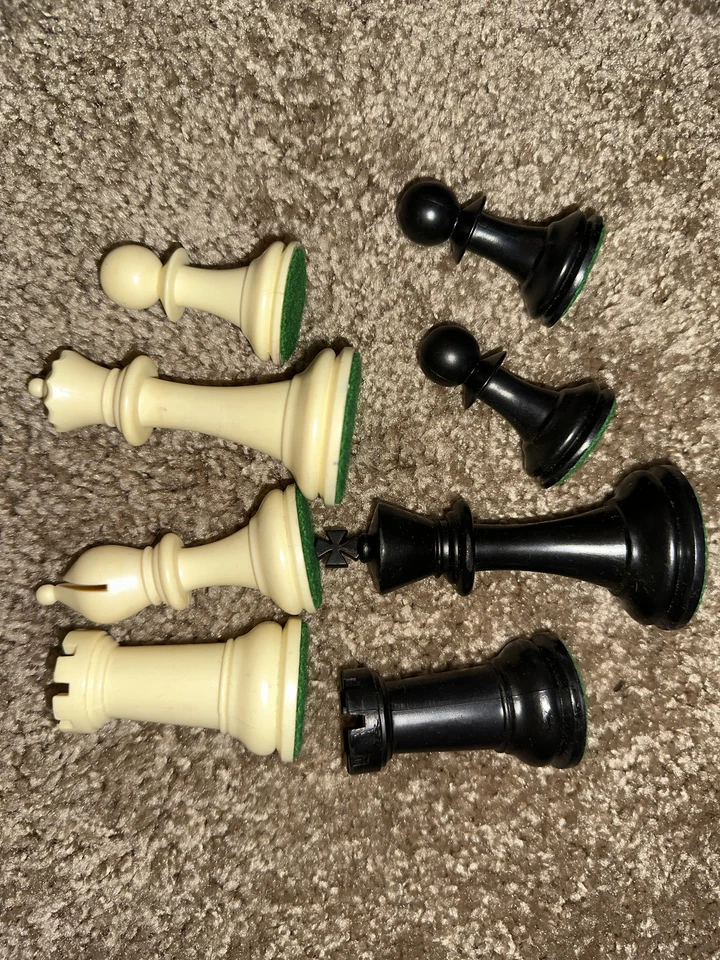 The Chess Store Professional Deluxe Carry-All Plastic Chess Set Black & Camel Pi - Image 4 of 4