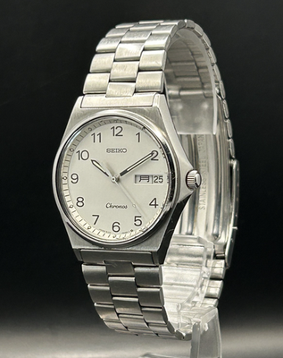 SEIKO WATCH CHRONOS 8123-6400 QUARTZ DAY DATE KANJI Arabic [Very