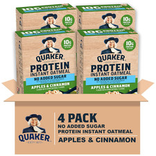 Protein Instant Oatmeal, Apple Cinnamon, 12G Protein per Serving, Whole Grains,