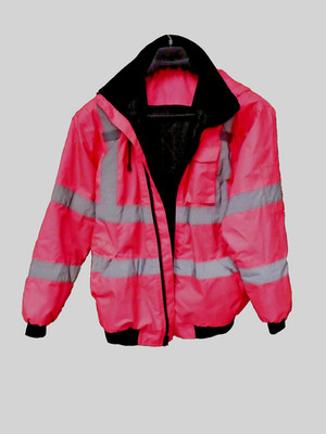 Women's Insulated Jacket XL With Hood Vendace High Visibility & Reflective Tape