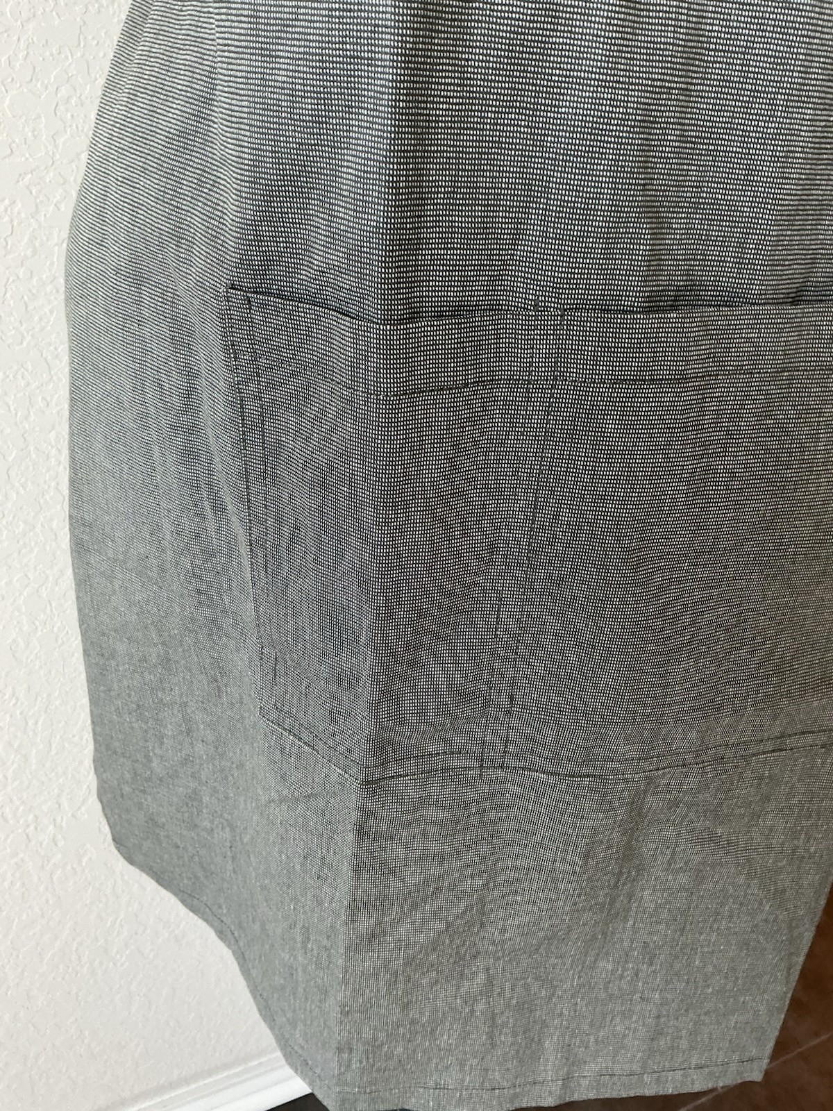 Pampered Chef Apron Gray Logo Adult One Size Fits All 100% Cotton Pockets