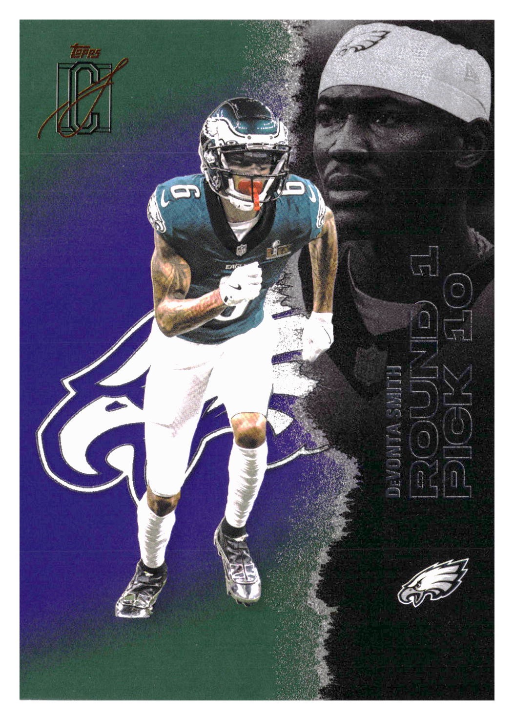 2025 Topps Signature Class #94 DeVonta Smith Green & Purple