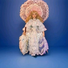 RARE Doll by Mary BLUE SOUTHERN BELL Victorian Style 1996 Vintage 