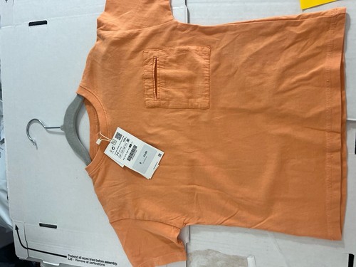 ZARA Kids Boy Orange Short Sleeve T-Shirt 100% Cotton 4-5 4 5 years 110 cm y705c - Picture 8 of 14