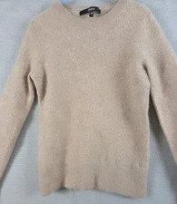 Quince Kids Girls XS Mongolian 100 Cashmere Crewneck Sweater Oatmeal Preppy