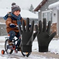 Kids Winter Touch Screen Cycling Gloves Warm Plush Sports Wear