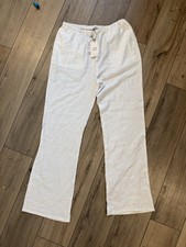 NWT Love Tree Women's Casual Linen Blend White Pants Beachy boho Medium