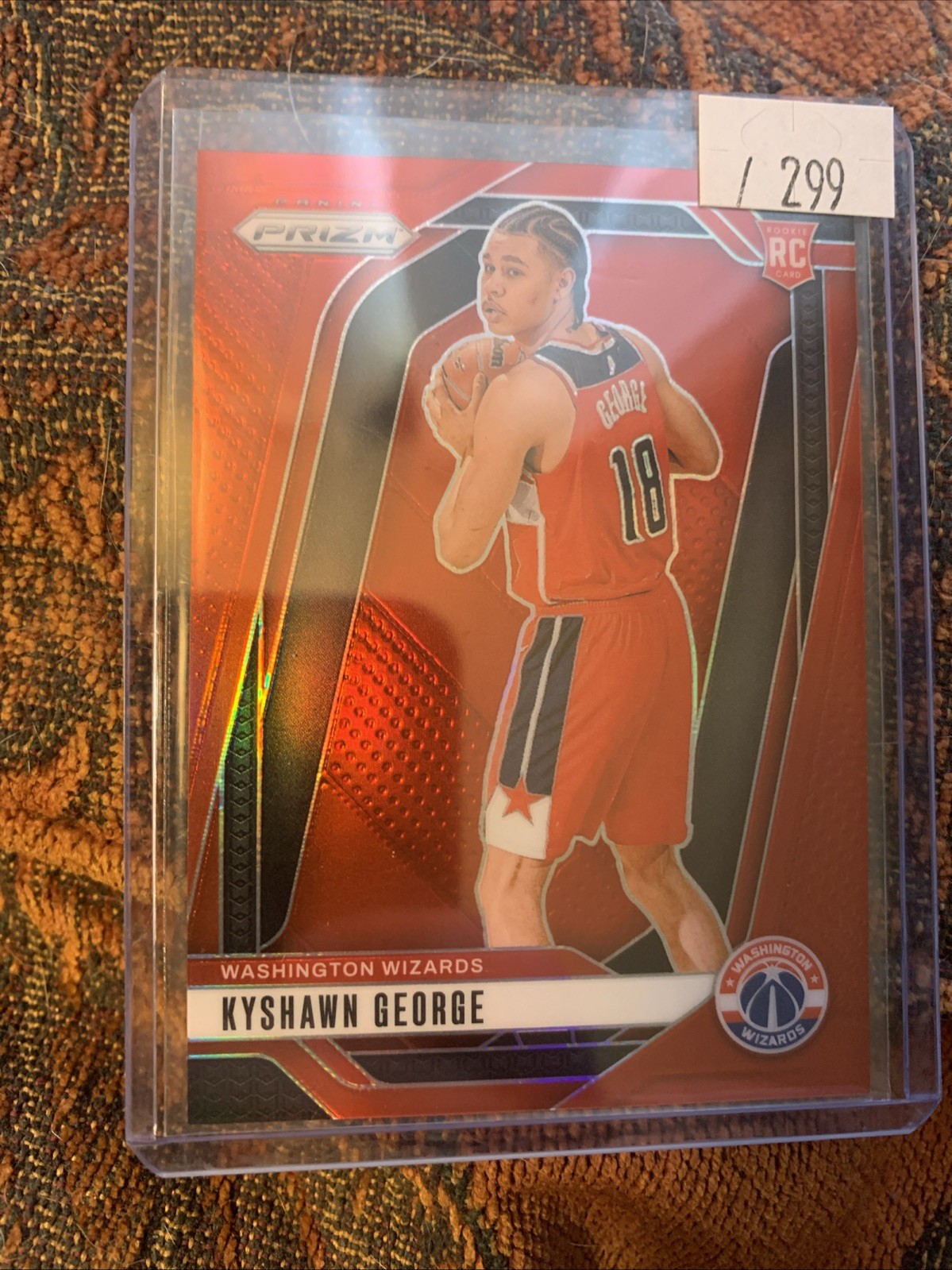 2024-25 Panini Prizm - Kyshawn George #257 Red Prizm /299 (RC)