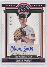 2022 Panini USA Baseball Stars & Stripes Blue Ink /499 Oliver Santos Auto 0c08