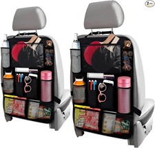 2 Pcs Backseat Car Organizer - Universal 23.4x16" Back Seat Car Organizer with 9