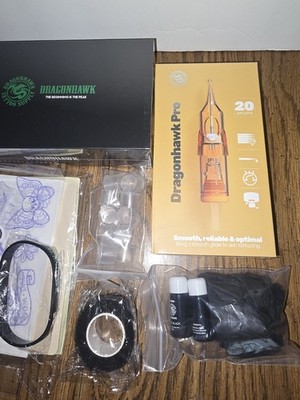 Dragonhawk Wireless Tattoo Pen Gun Kit w/ Adjustable 2.4-4.2mm Strokes, 2 Batter