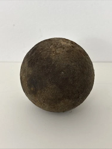 Antique 3 Inch Cast Iron Cannonball Weighing 4 Pounds