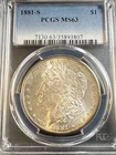 1881-S Morgan Silver Dollar PCGS MS63 S$1 San Francisco Minted No Reserve