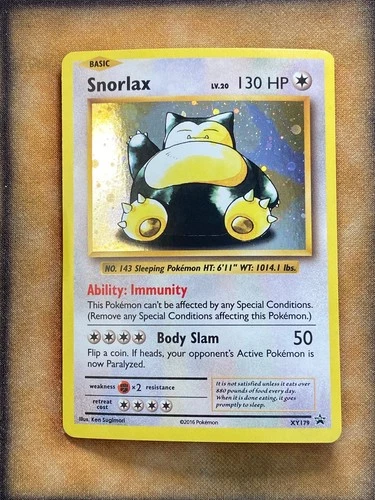 Pokemon Snorlax XY179 Black Star Promo Holo MP