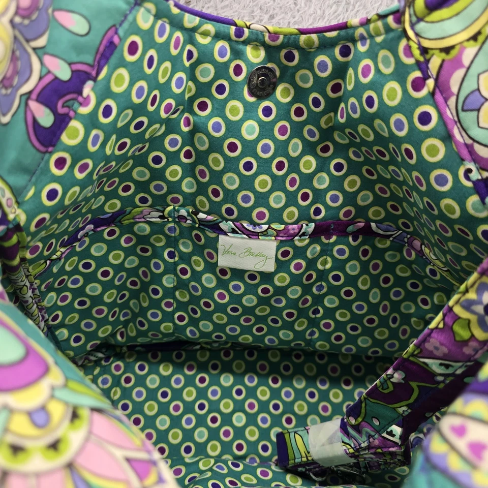 Bolso Bandolera Vera Bradley Dos Vías Brezo Floral Cachemira Nuevo sin Etiquetas Foto 3 de 4