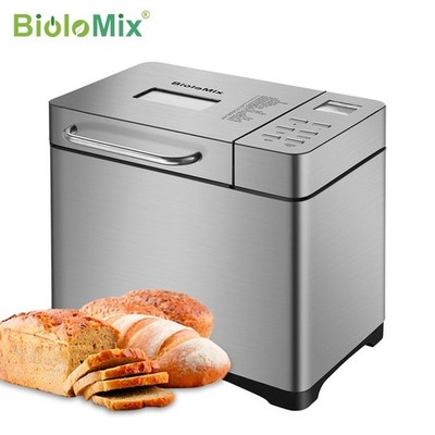 Digitale Brot Laibmaschine Maschine 19 Programme & Obstsamenspender Silber
