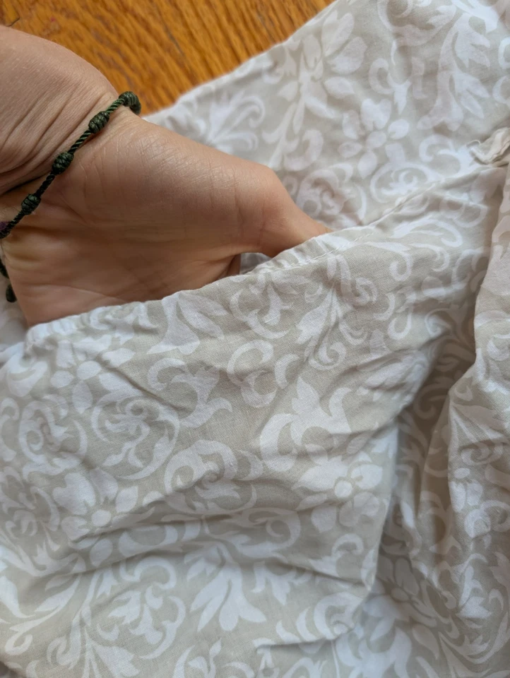 De Colección LAURA ASHLEY Vestido Largo Envolvente Bata Blanco Marrón Floral Algodón S/M Encaje Foto 3 de 4