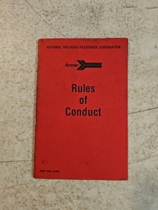 Vintage 1985 Amtrak Railroad Rules of Conduct For Employees 