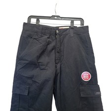 Wrangler Five Star Relaxed Fit Cargo Pants Black Fleece Lined 30x32 112359658