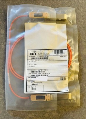 Brand New Genuine Cisco SFP-10G-AOC1M 10GBASE-AOC SFP+ Cable 1 Meter