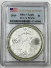 2010 $1 American Silver Eagle PCGS MS70 1 oz 25th Year Issue US Bullion Coin