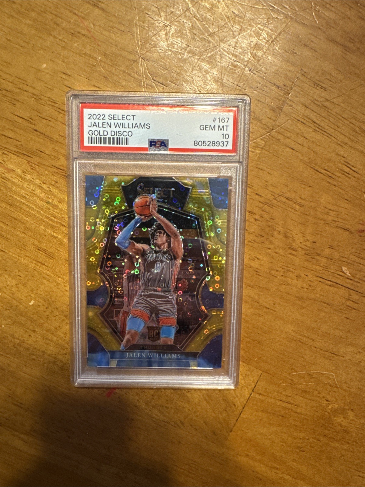 2022-23 Panini Select - Jalen Williams #167 Rookie Gold Disco 7/10 PSA 10