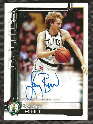 Larry Bird #TFRA-LB 2025 Topps Flagship Real One Autograph card