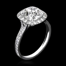 Diamond Platinum Ring Lab Grown Cushion 4.5 Carat IGI PT950 Size 6 5 E F VVS2