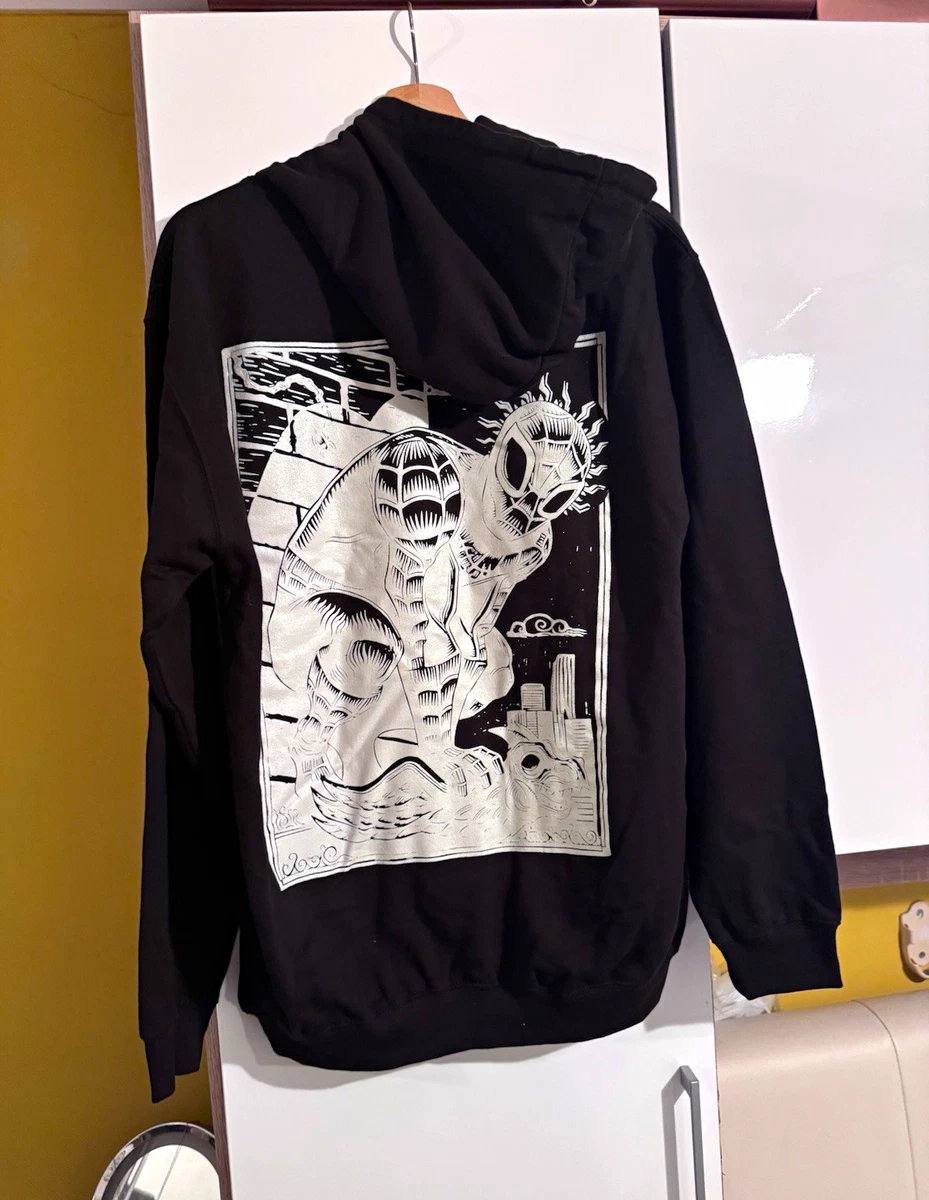 Marvel Spider-Man Negro Gráfico Logo Pullover Sudadera con Capucha Bolsillos Talla M 38,40,42?