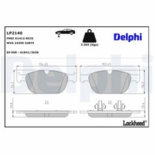 DELPHI Plaquettes de frein Avant pour VOLVO XC60 (156) Plaquettes de freins