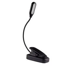 USB Rechargeable LED Book Light Flexible Clip On Reading Lamp Bed Travel