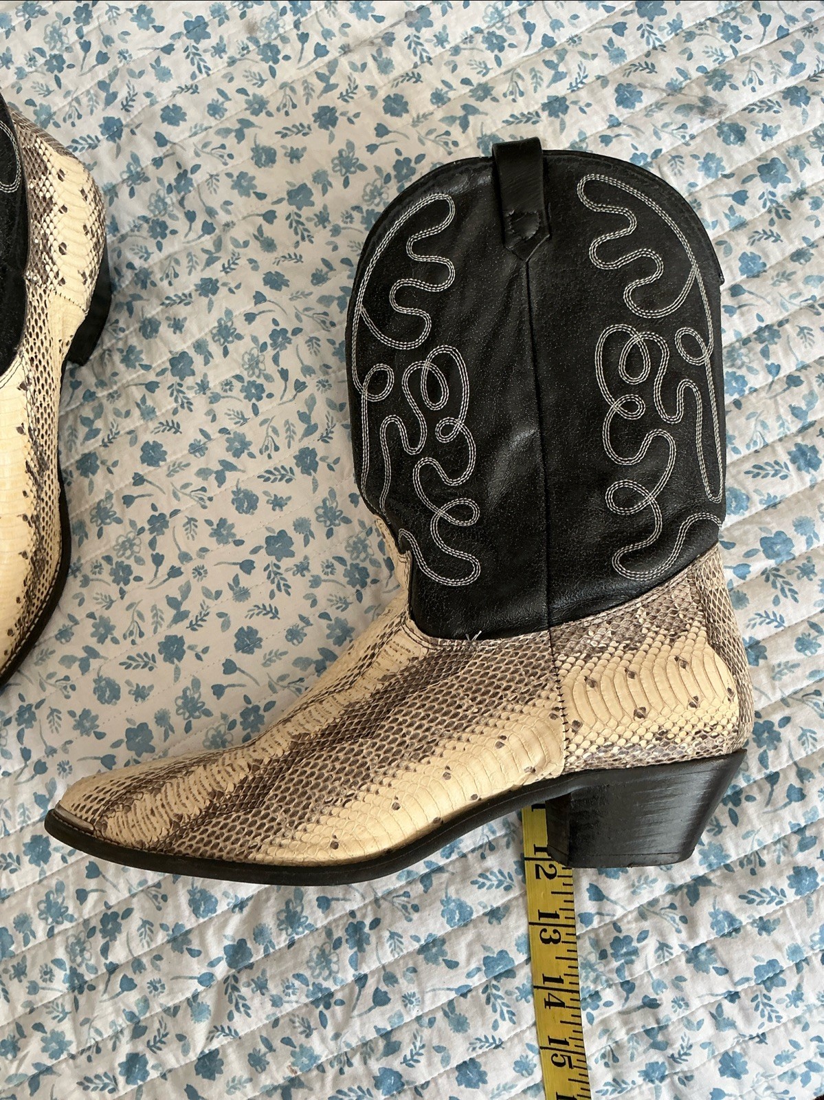 Vintage Acme Python Snakeskin Western Cowboy Boot… - image 4
