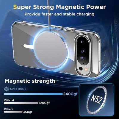 OWKEY Schutzhülle Für Google Pixel 9A (6,3 Zoll) – Magnetisch, MagSafe-kompatibel, Transparent