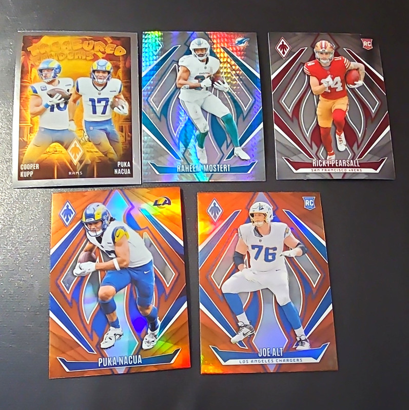 Panini Phoenix 2024 NFL 5-Card Lot RC Kupp Nacua Mostert Pearsall Insert Hyper