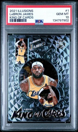 LeBron James 2021-22 Panini Illusions - King of Cards #1 (Insert Set) PSA 10