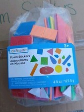 3 Pack Lot - Assorted Foam Geometric Shape Stickers Kids Crafts Multicolor 4.5oz