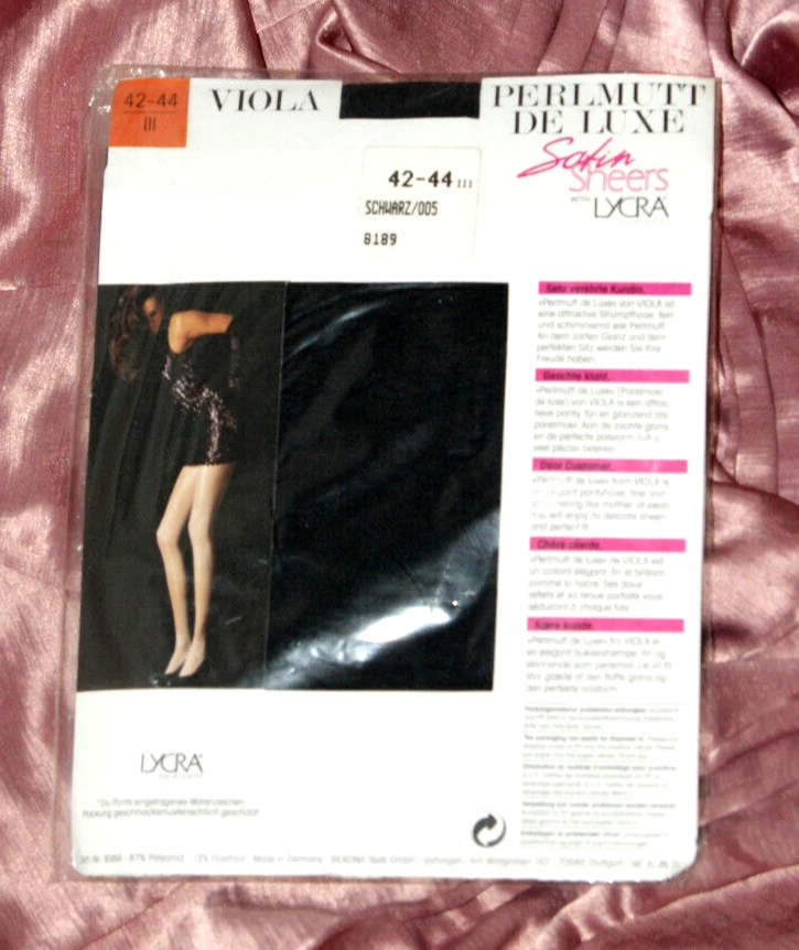 SATIN SHEERS Feinstrumpfhose * Strumpfhose * Tights SHIMMER schwarz VIOLA 42/44 - Bild 3 von 3